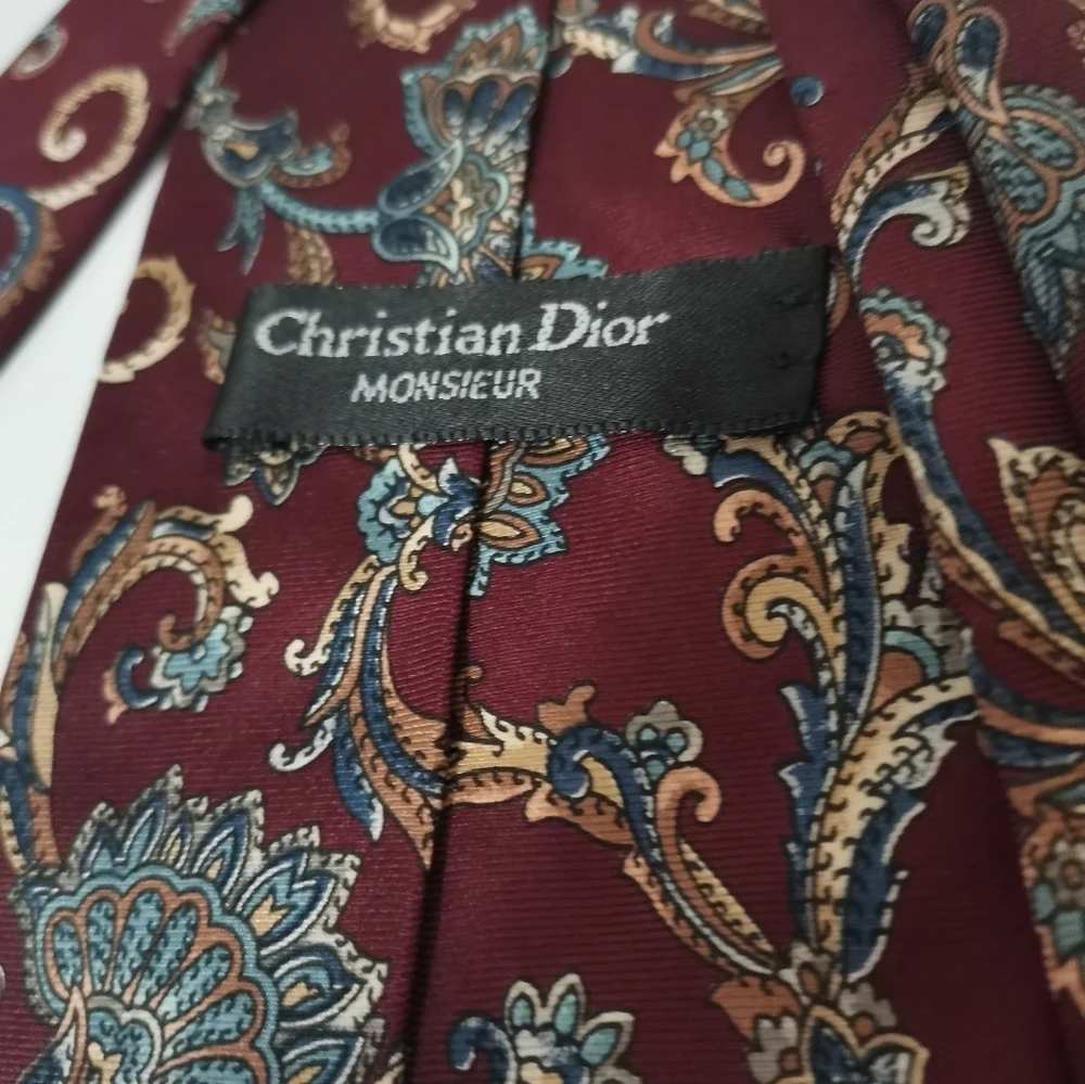 Christian Dior Monsieur Mens Multicolor Silk Tie